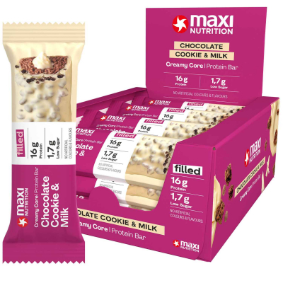  Maxi Nutrition Creamy Core Protein Bar Chocolate Cookie & Milk 45g 