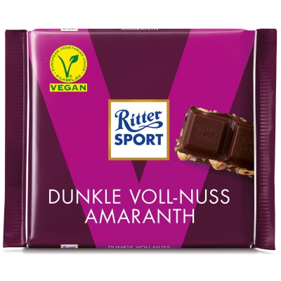 Ritter Sport Vegan Dunkle Voll-Nuss Amaranth