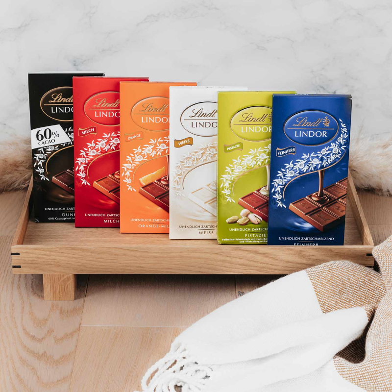  Lindt Lindor Weiße Schokolade Tafel 100g 