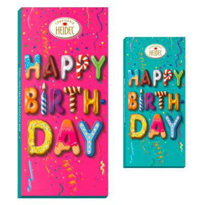  Heidel 'Happy Birthday' 3D Choco-Grüße 100g 