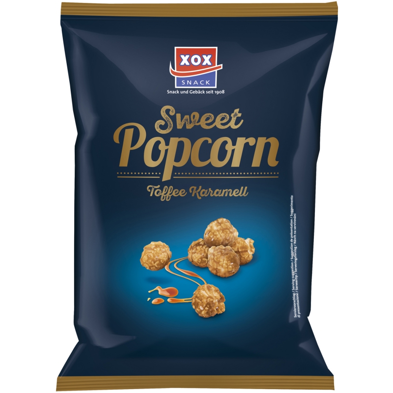  XOX Sweet Popcorn Toffee Karamell 125g 