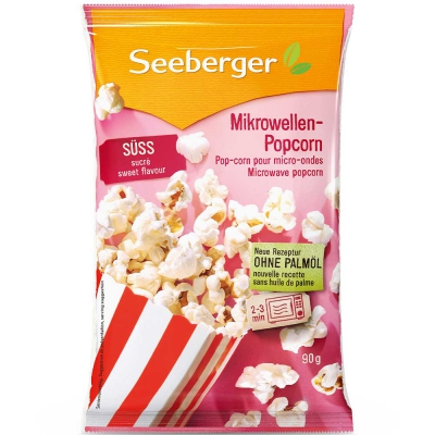 Seeberger Mikrowellen-Popcorn süß 90g 