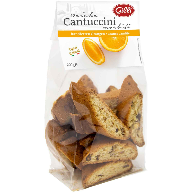  Gilli Weiche Cantuccini Kandierte Orangen 200g 
