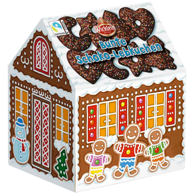  Wicklein Bunte Schoko-Lebkuchen Winterhäuschen 200g 