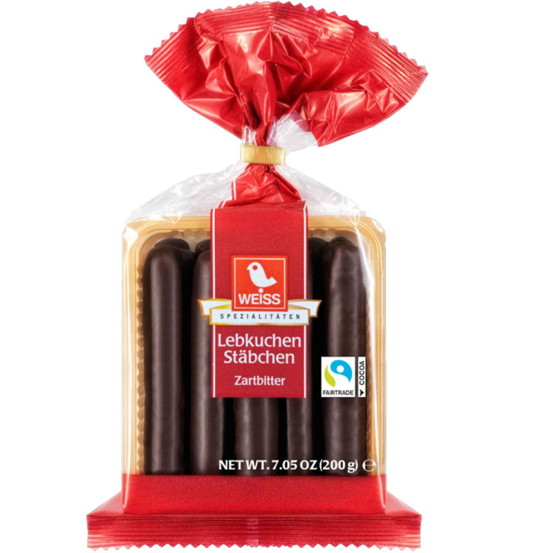  Weiss Lebkuchen Stäbchen Zartbitter 200g 