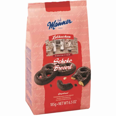  Manner Lebkuchen Schoko-Brezerl Zartbitter 185g 