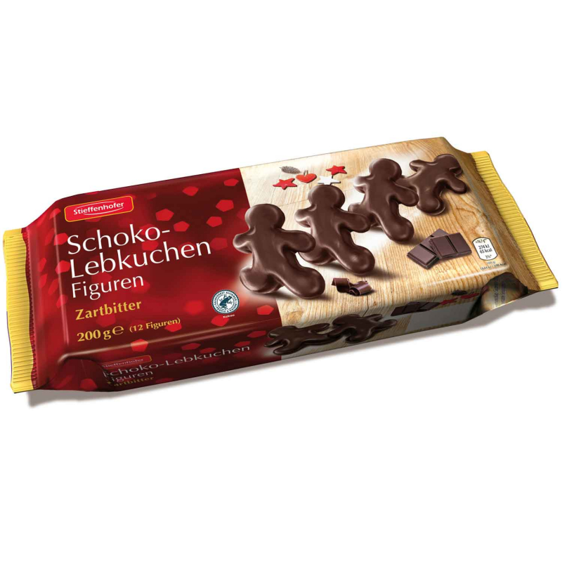  Stieffenhofer Schoko-Lebkuchen Figuren Zartbitter 200g 