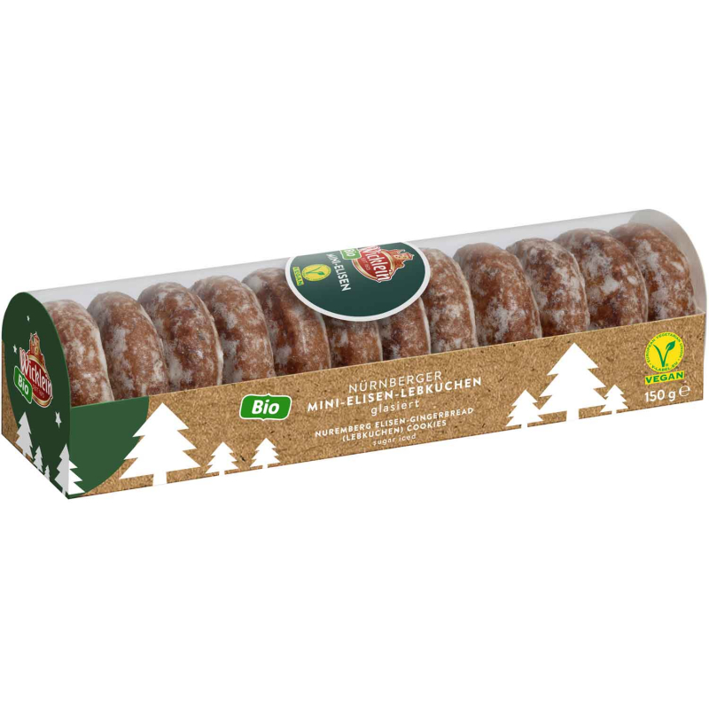  Wicklein Bio Nürnberger Mini-Elisen-Lebkuchen glasiert vegan 150g 