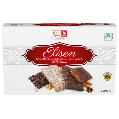  Weiss Weissella Nürnberger Elisen-Lebkuchen 300g 