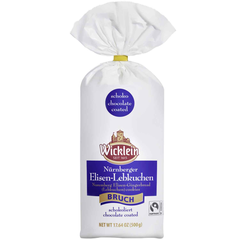  Wicklein Nürnberger Elisen-Lebkuchen 'Bruch' schokoliert 500g 