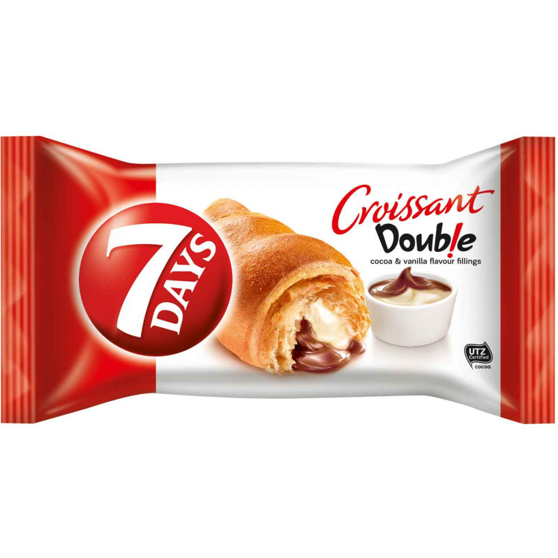  7Days Double Croissant Kakao & Vanille 10x60g 