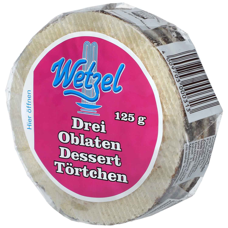  Wetzel Drei Oblaten Dessert Törtchen 125g 