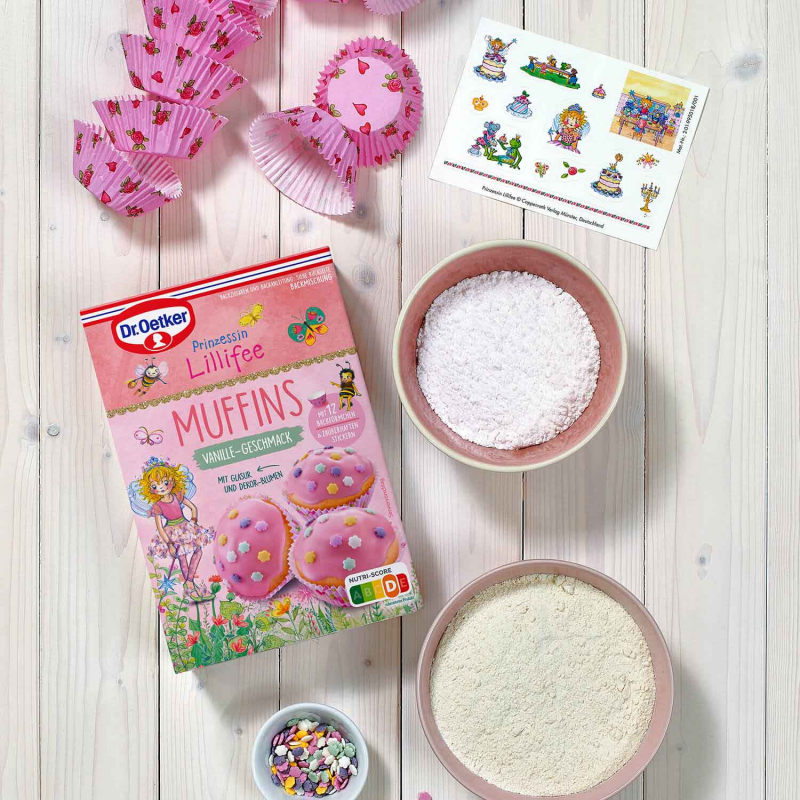  Dr. Oetker Backmischung Prinzessin Lillifee Muffins Vanille 397g 