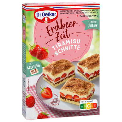  Dr. Oetker Backmischung Erdbeerzeit Tiramisu Schnitte 200g 