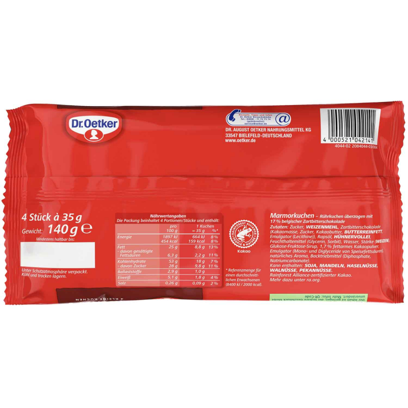  Dr. Oetker Kleine Marmonkuchen 4x35g 