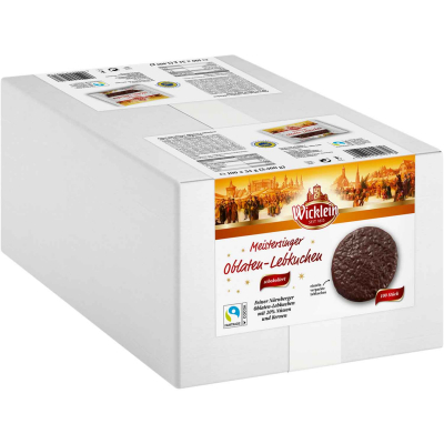  Wicklein Meistersinger Feine Nürnberger Oblaten-Lebkuchen schokoliert 100x34g 