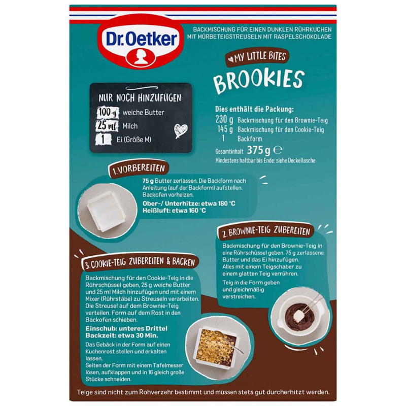  Dr. Oetker My Little Bites Brownie & Cookie 375g 