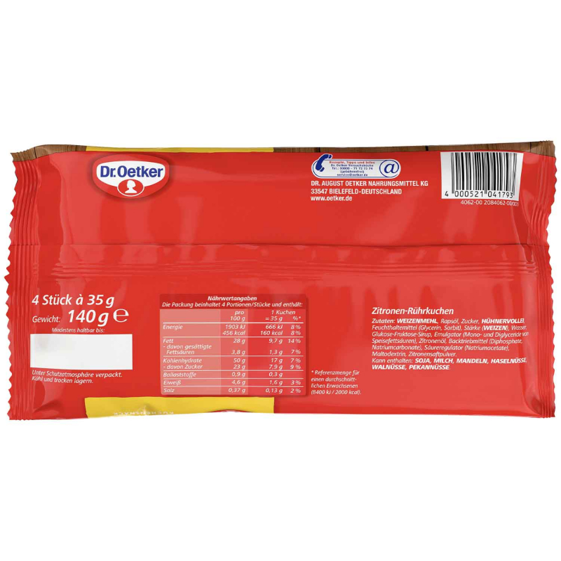  Dr. Oetker Kuchensnack Zitrone 4x35g 