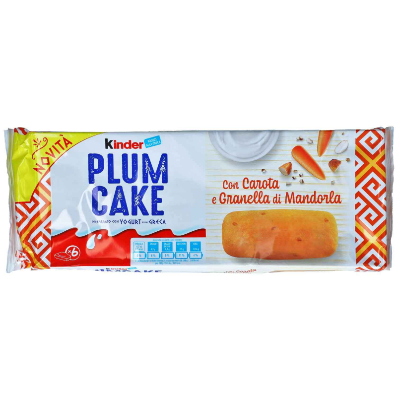  kinder Plum Cake Con Carota e Granella di Mandorla 192g 