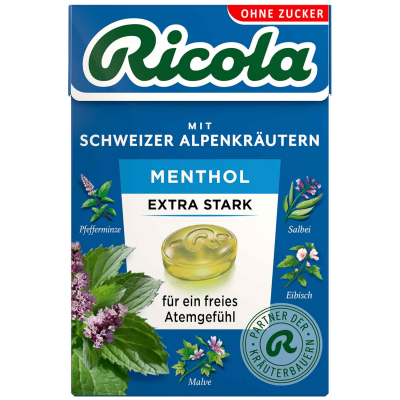  Ricola Menthol extra stark ohne Zucker 50g 