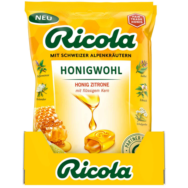 Ricola Honigwohl Honig Zitrone 68g 