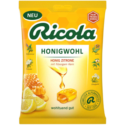  Ricola Honigwohl Honig Zitrone 68g 
