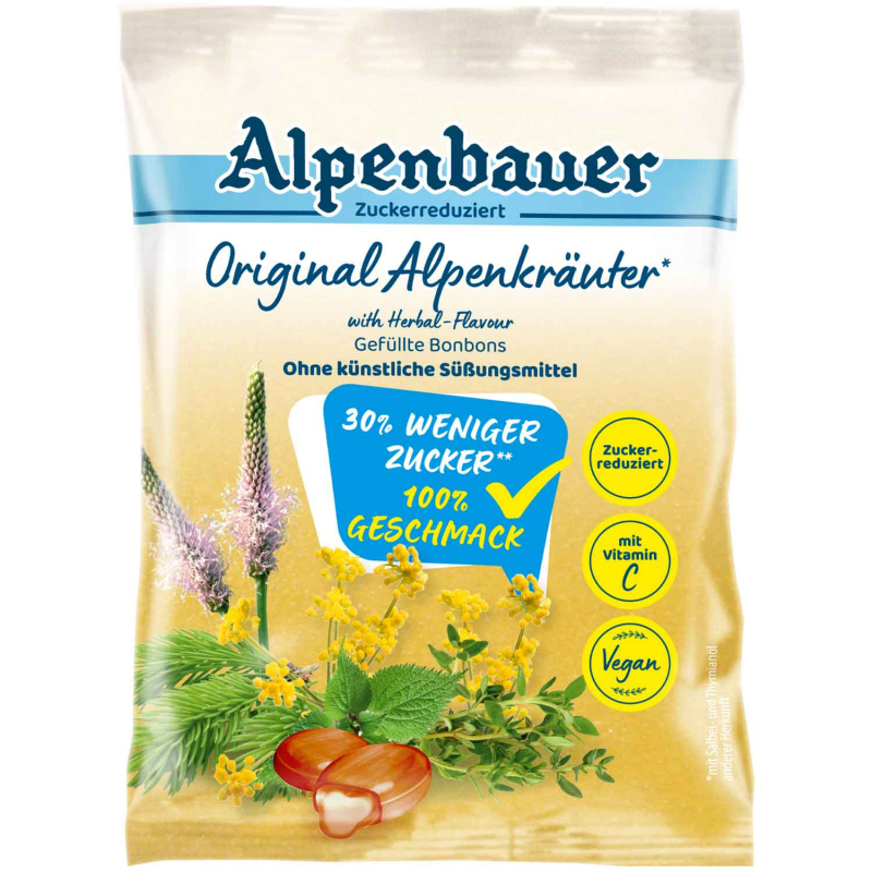  Alpenbauer Zuckerreduziert Original Alpenkräuter 60g 