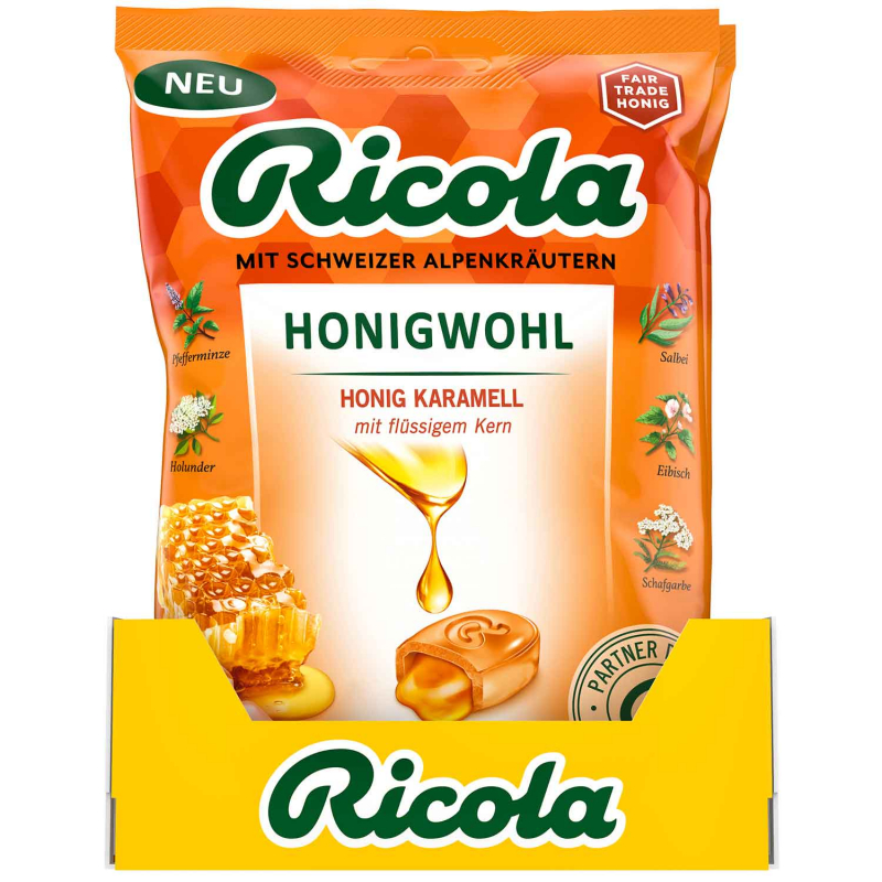  Ricola Honigwohl Honig Karamell 68g 