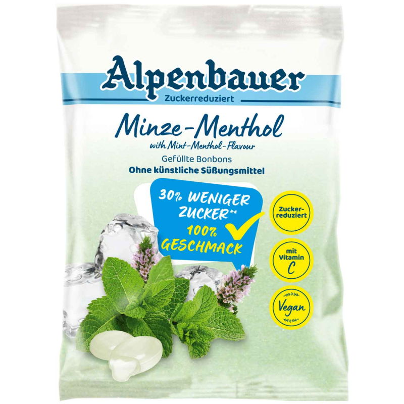  Alpenbauer Zuckerreduziert Minze-Menthol 60g 