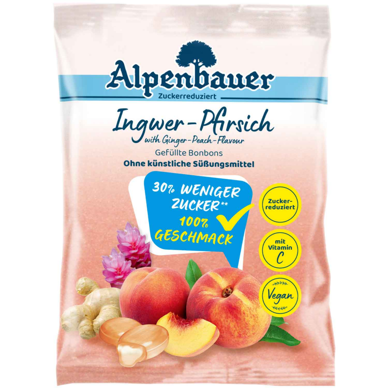  Alpenbauer Zuckerreduziert Ingwer-Pfirsich 60g 