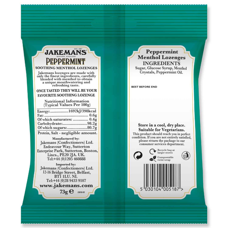  Jakemans Peppermint 73g 