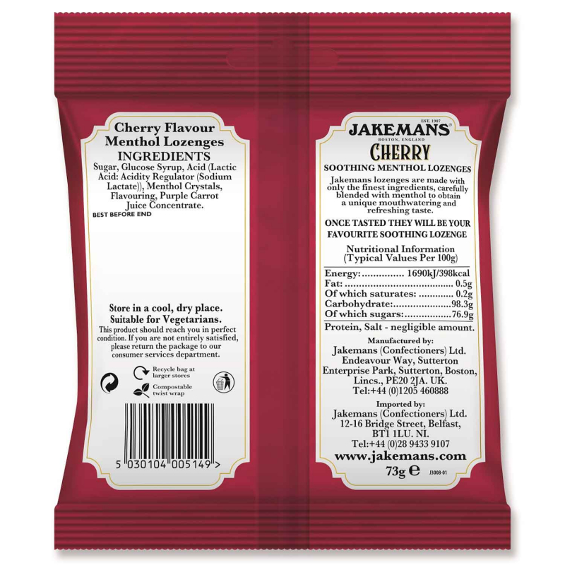  Jakemans Cherry 73g 