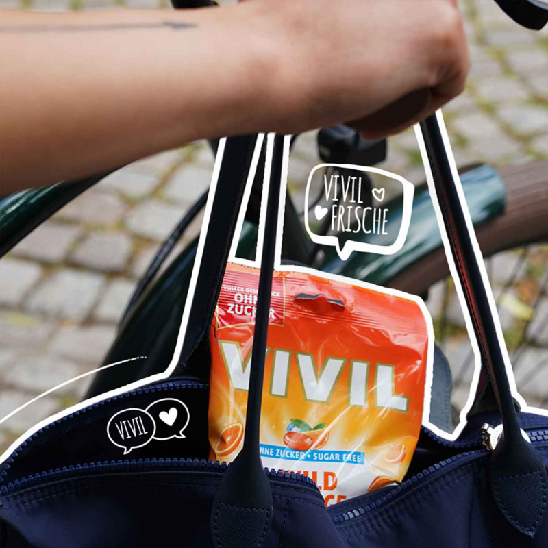  Vivil Erfrischungsbonbons Wild Orange ohne Zucker 120g 