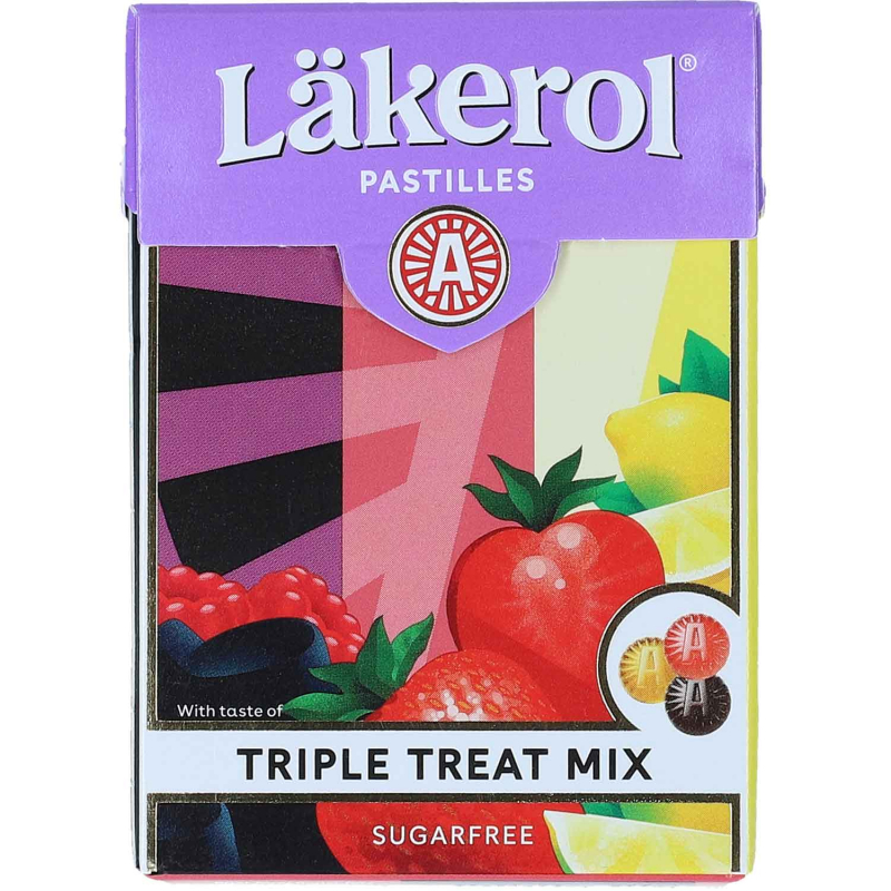  Läkerol Triple Treat Mix sugarfree Big Pack 75g 