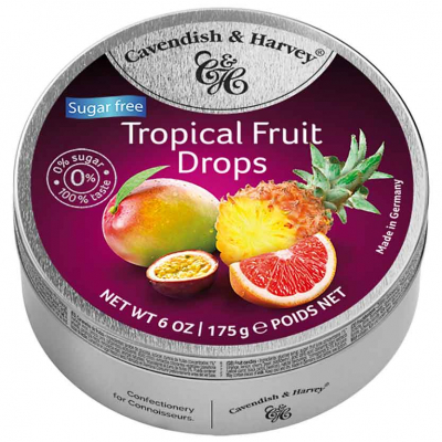  Cavendish & Harvey Tropical Fruit Drops sugarfree 175g 