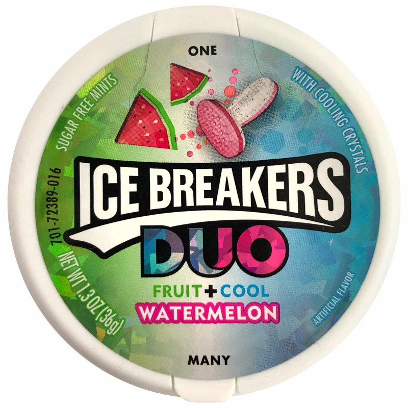  Ice Breakers Duo Fruit + Cool Watermelon sugarfree 36g 