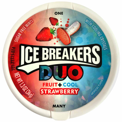  Ice Breakers Duo Fruit + Cool Strawberry sugarfree 36g 