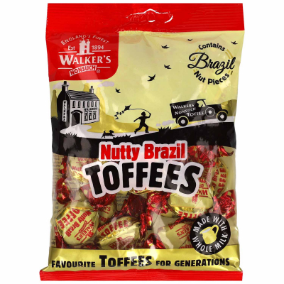  Walker's Nonsuch Nutty Brazil Toffees 150g 