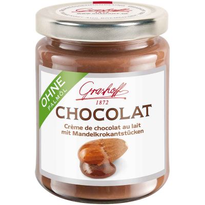  Grashoff Chocolat Crème de chocolat au lait mit Mandelkrokantsücken 235g 