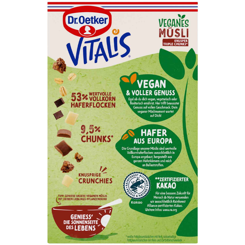  Vitalis Veganes Müsli Knusper Triple Chunks 410g 