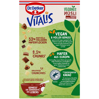  Vitalis Veganes Müsli Knusper Triple Chunks 410g 