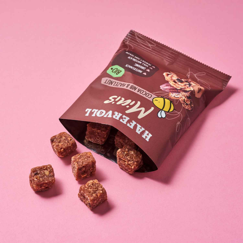  Hafervoll Minis Cocoa Nib & Hazelnut Bio 65g 