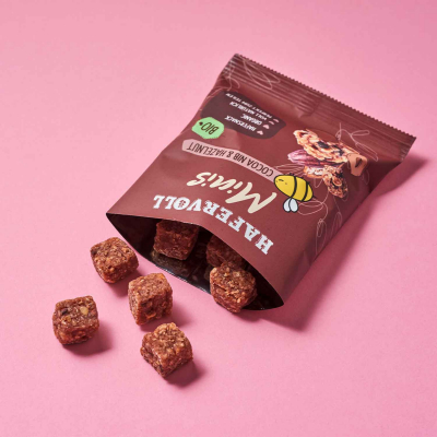  Hafervoll Minis Cocoa Nib & Hazelnut Bio 65g 