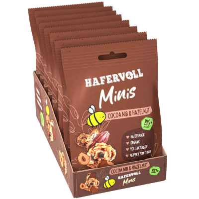  Hafervoll Minis Cocoa Nib & Hazelnut Bio 65g 