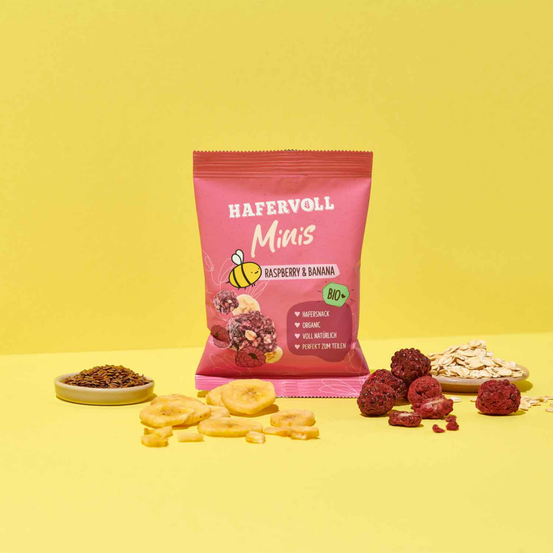  Hafervoll Minis Raspberry & Banana Bio 65g 
