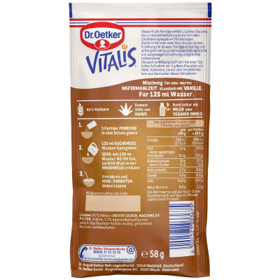  Vitalis Porridge Classic 58g 