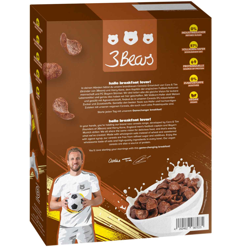 3Bears Harry Kane's Oat Cocoa Crunch 250g 