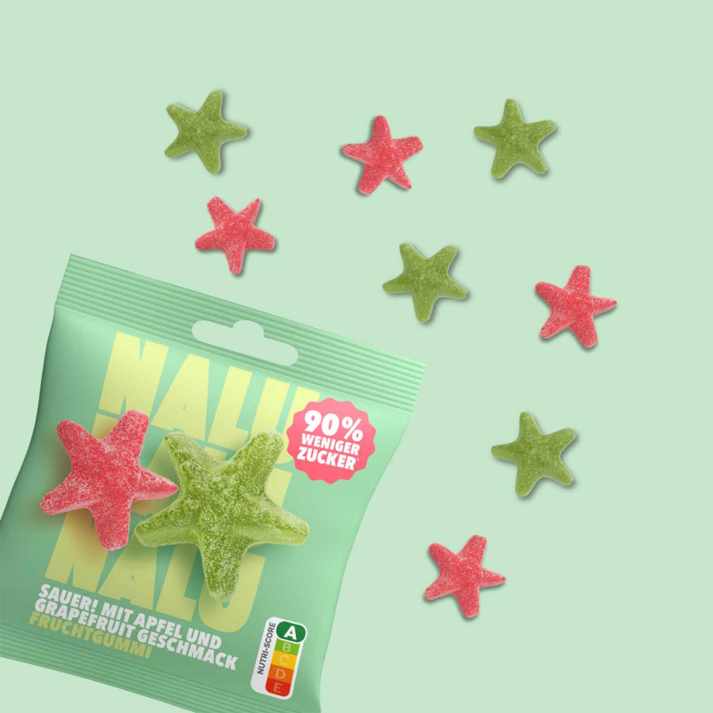  NALU Sauer Apfel & Grapefruit Seesterne 50g 