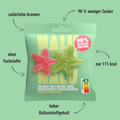 NALU Sauer Apfel & Grapefruit Seesterne 50g 