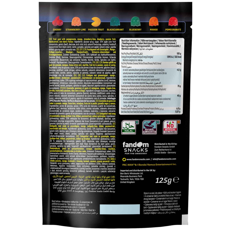  Fandom Snacks Pac-Man Gummies 125g 